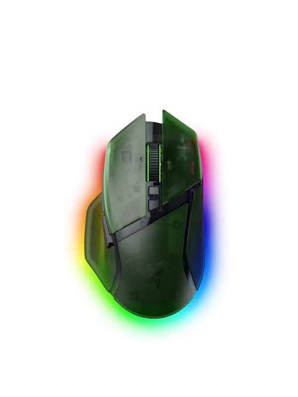 Razer Basilisk V3 Pro 35K Wireless (Phantom Green) - Gamingmus - Optic - 11 knappar - Grön