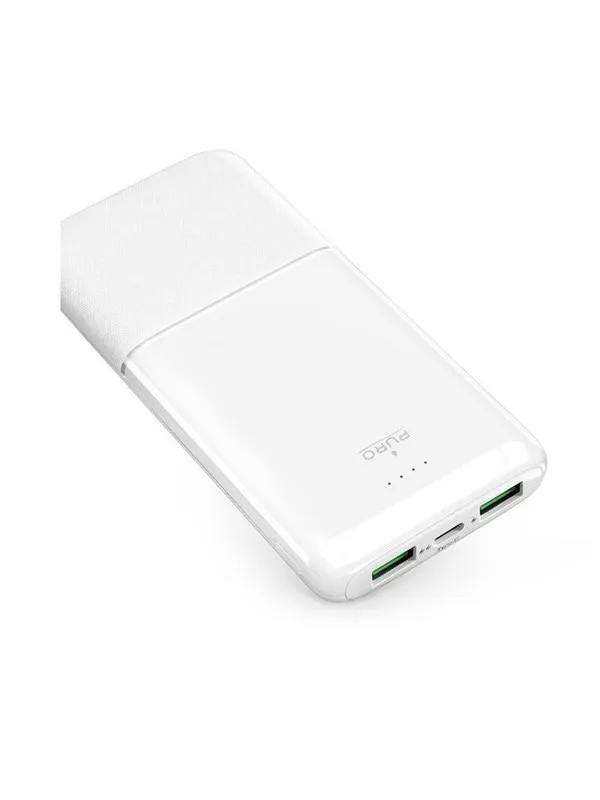 Puro Powerbank DAILY 10 PLUS 10000mAh 2x USBA / 1x USB-C 22.5W - White - 10000 mAh