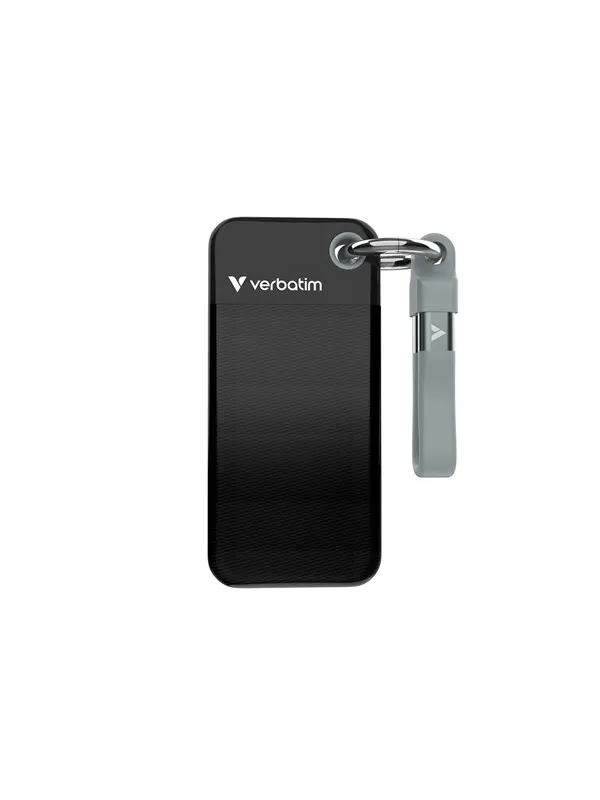 Verbatim Pocket SSD - 2TB - USB 3.2 Gen 2 - Svart / Grå