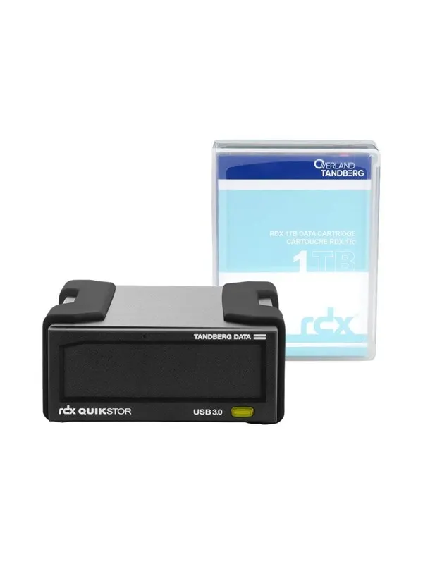 Tandberg Data Overland-Tandberg RDX QuikStor RDX drive - SuperSpeed USB 3.0 - external - with 1 TB Cartridge - Andra - USB 3.0 - Svart