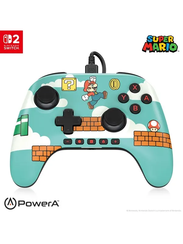 PowerA Advantage trådbunden handkontroll för Nintendo Switch 2 - Mario-tid