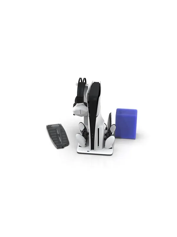 iMP TECH DLX+LED Multi Function Charge and Cool Stand - Grey - Sony PlayStation 5