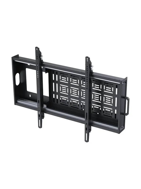 Vision VFM-W8X6S mounting kit - heavy-duty tiltable - for flat panel / mini PC - black - Max 130 kg - recommended for 90 "