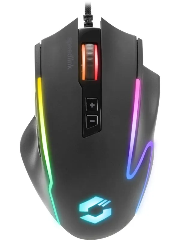 Speed-Link Speedlink DECUS NX RGB Gaming Mouse - Rubber Black - Gamingmus - Optic - 6 knappar - Svart