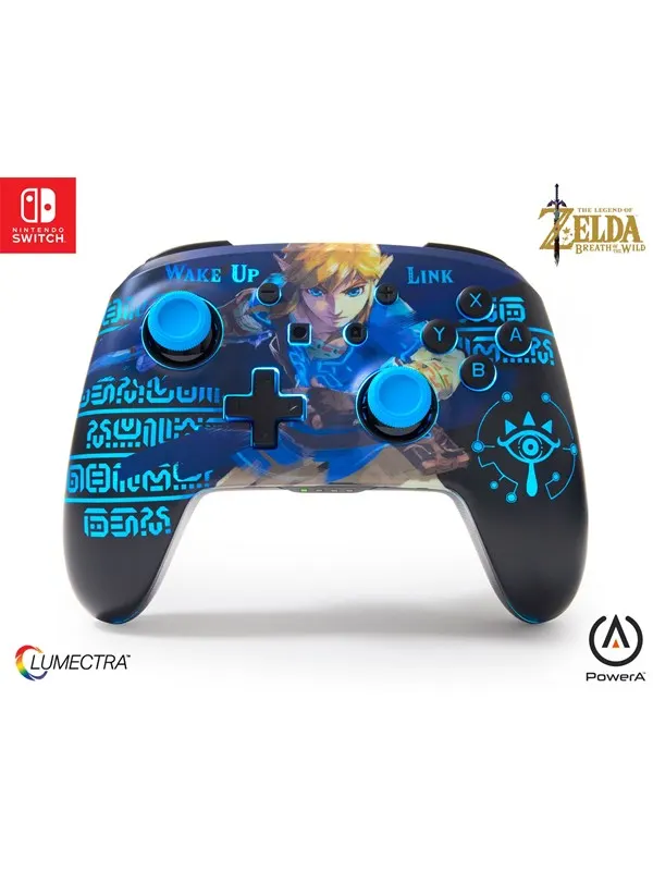 PowerA avancerad, trådlös handkontroll för Nintendo Switch med Lumectra - Vakna Link - Wireless Controller - Nintendo Switch