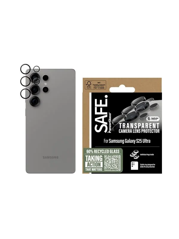 SAFE by PanzerGlass Camera Lens Protector Transparent Samsung Galaxy S25 Ultra
