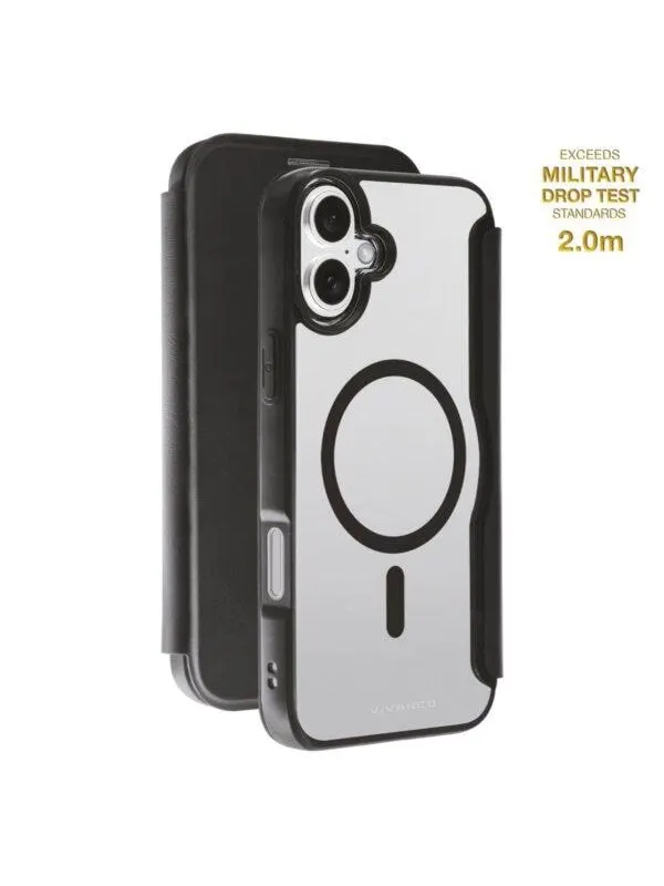Vivanco Mag Wallet for iPhone 16 Plus - Black