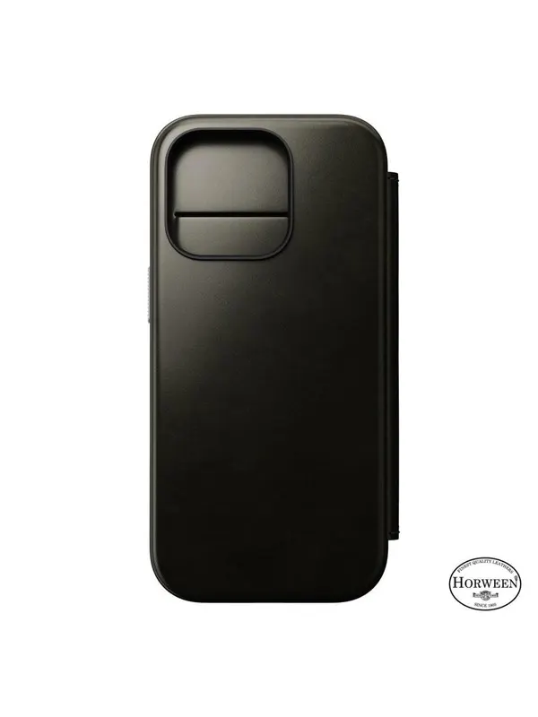 Nomad Modern Leather Folio - iPhone 16 Pro | Green Chrome | Horween