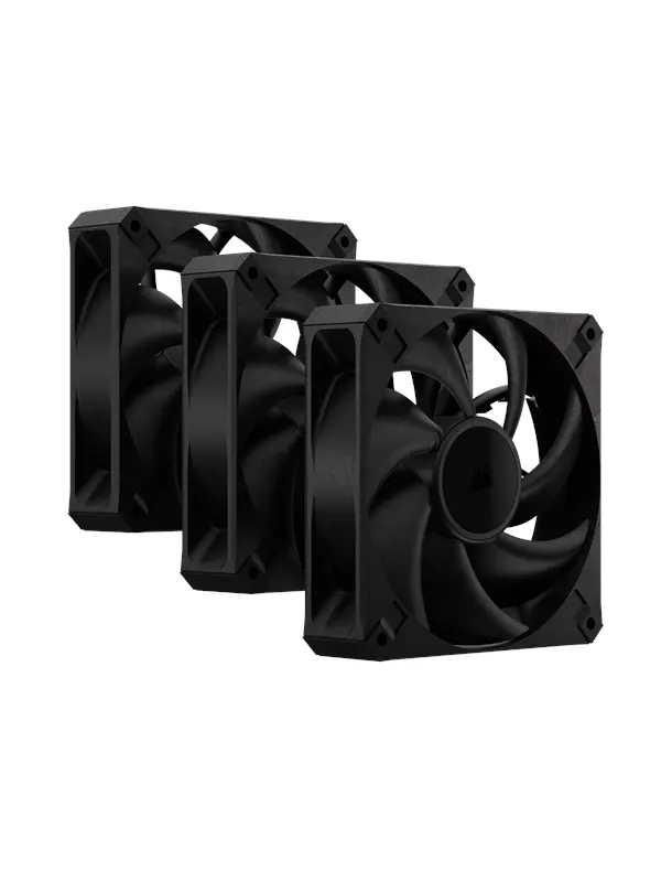 Corsair RS120 MAX 3-pack - Chassi fläkt - 120mm - Svart - 29 dBA
