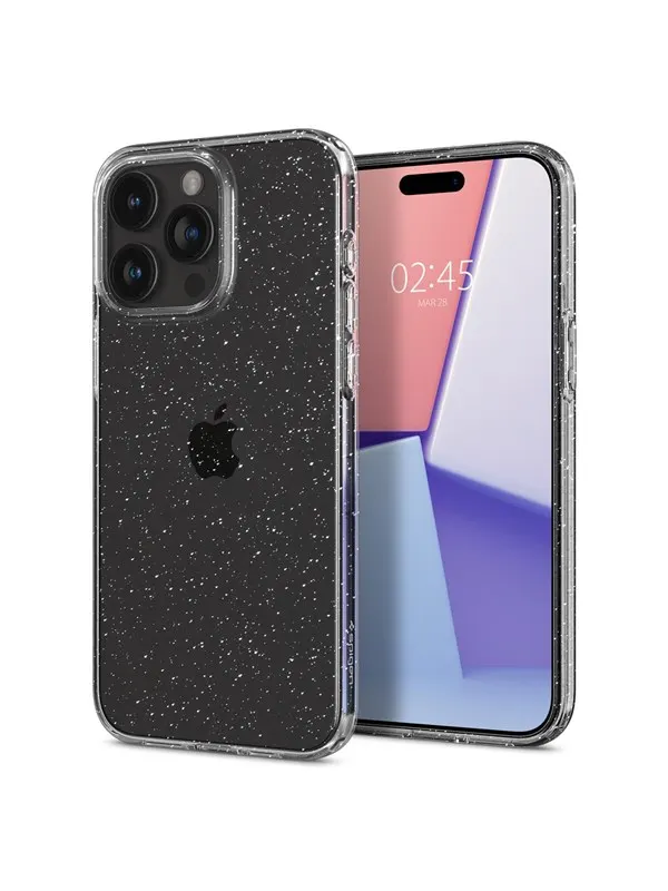 Spigen Liquid Crystal Glitter - crystal quartz - iPhone 15 Pro Max