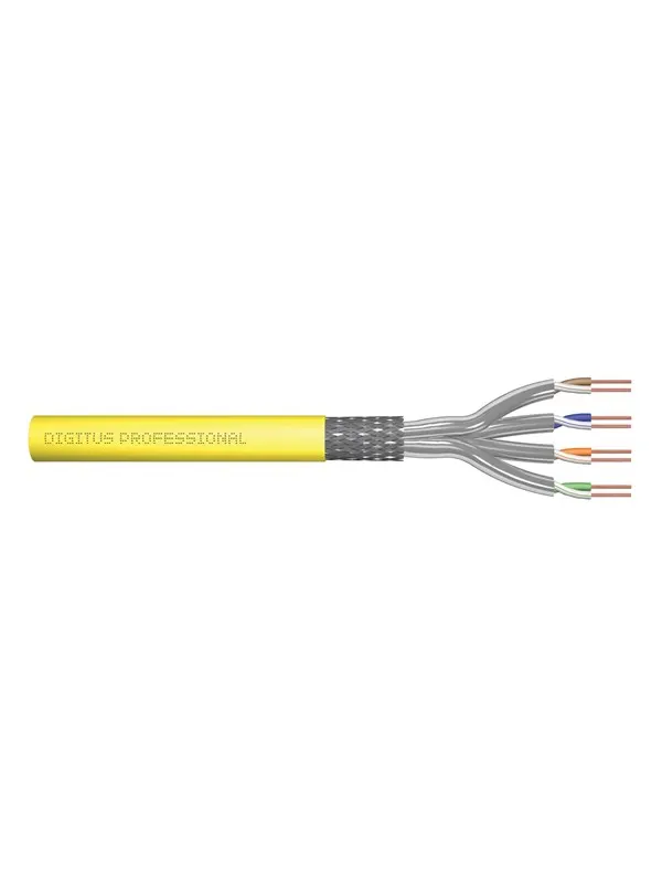 DIGITUS CAT 7A S-FTP Installation Cable - 500m - Gul - 500m