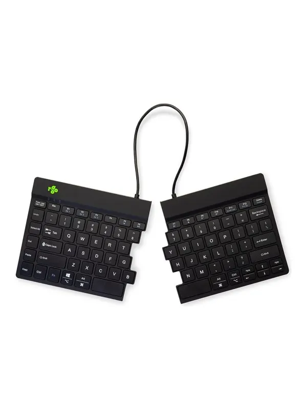 R-Go Tools R-Go Split Break - keyboard - with integrated break indicator - QWERTY - US - black - Tangentbord - Engelska (US) - Svart