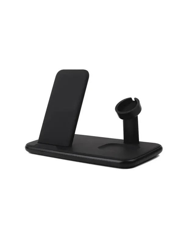 GEAR Wireless Tripple QI Charger USB-C Port 20W tot. Black Mobile/Watch/Airpods
