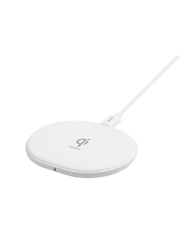 Deltaco Wireless charger 10 W USB-C Qi certified white