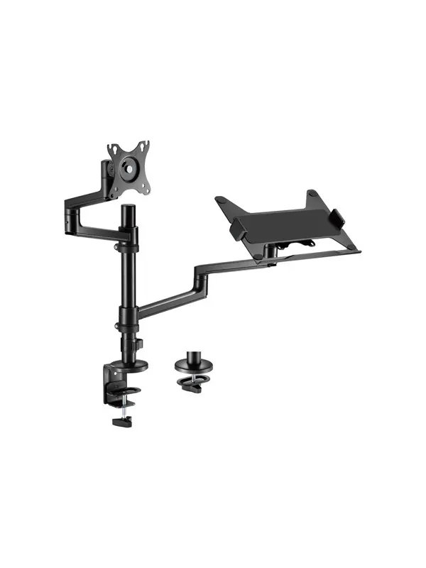 Gembird Monitor Arm &amp; Notebook Tray - 1 x monitor 17"-32" &amp; 1 x notebook 17.3"