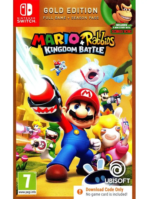 Mario + Rabbids Kingdom (Gold Edition) (Code in a Box) - Nintendo Switch - Äventyr