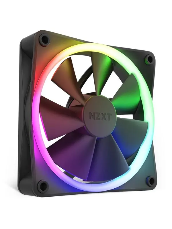 NZXT F140 RGB - Black - Chassi fläkt - 140mm - Svart med RGB LED - 33 dBA
