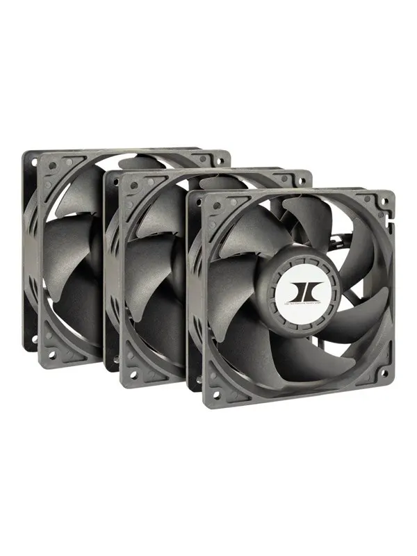 Inter-Tech Lüfter 120*120*38 IPC Fan Set 3xLüfter - Chassi fläkt - 120mm - Svart