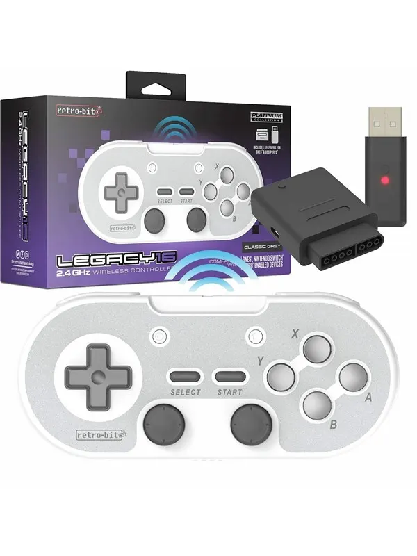 Retro-Bit Legacy 16 Wireless - Grey - Wireless Controller - Android