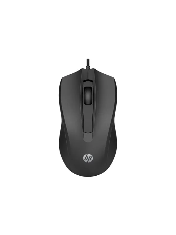 HP 100 - Mouse - Optic - 3 knappar - Svart