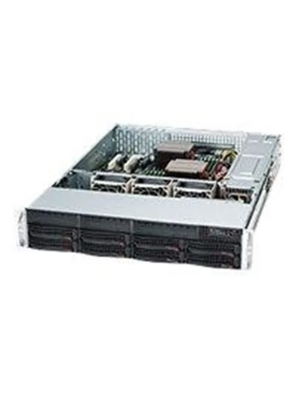 Supermicro SC825 TQC-R802LPB - Chassi - Server (Rack) - Svart