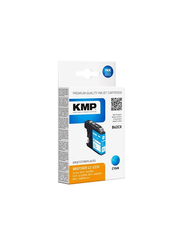 KMP B62CX - cyan - remanufactured - ink cartridge (alternative for: Brother LC-223C)