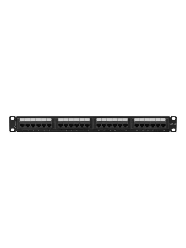 Lanberg patch panel 24 port 1U cat.6A UTP black