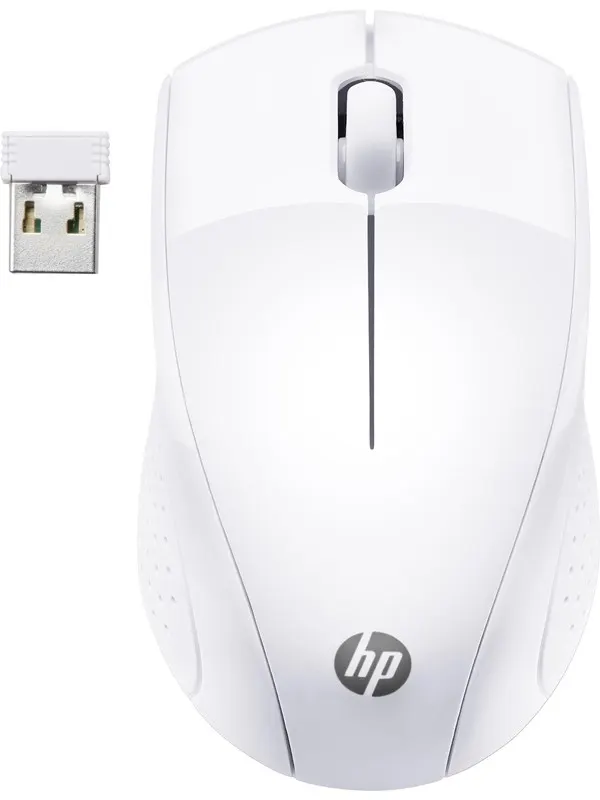 HP Wireless Mouse 220 (Snow White) - Mouse - 3 knappar - Vit