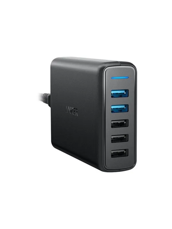 Anker PowerPort 5 with Dual Quick Charge 3.0 - Black