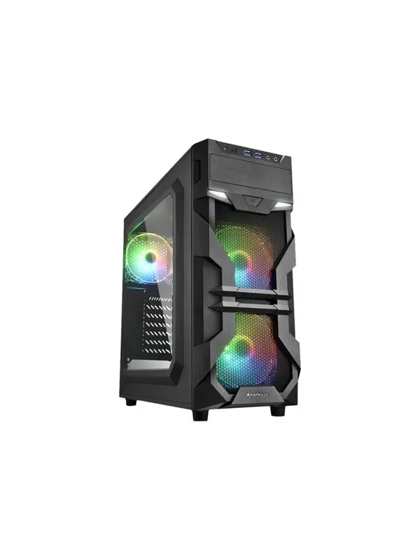 Sharkoon VG7-W RGB - mid tower - ATX - Chassi - Tower - Svart