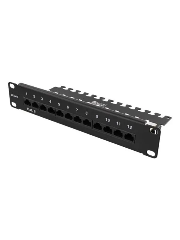 Deltaco 10-PATCH16 Patch panel 12 ports Cat6 UT