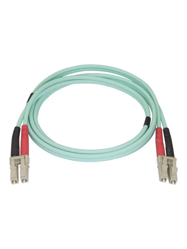 StarTech.com Aqua OM4 Duplex Multimode Fiber Optic Cable - 100 Gb - 50/125 - LSZH - LC/LC - 1 m - network cable - 1 m - aqua - Blå - 1m