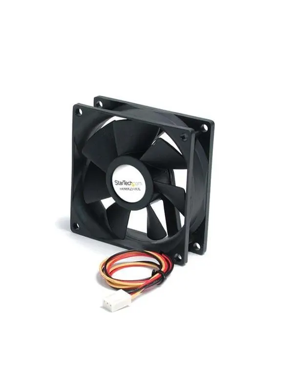 StarTech.com 80x25mm kullager Tyst Computer Case Fan w / TX3-kontakt - Chassi fläkt - 80mm - Svart