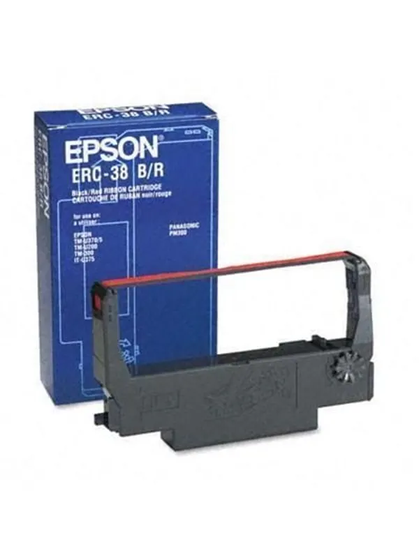 Epson Ribbon Black Red ERC-38 - Skriv band Magenta