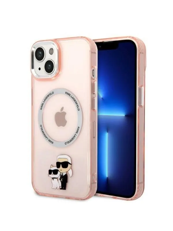 Karl Lagerfeld KLHMP14MHNKCIP iPhone 14 Plus 6.7" hardcase pink/pink Iconic Karl&Choupette Magsafe