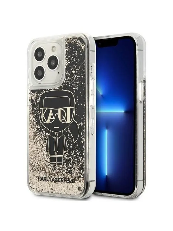 Karl Lagerfeld Liquid Glitter Gatsby Case for iPhone 13 Pro / iPhone 13 - Black