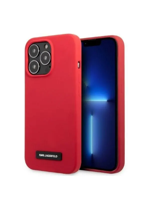 Karl Lagerfeld KLHCP13LSLMP1R iPhone 13 Pro / 13 6.1" hardcase red/red Silicone Plaque