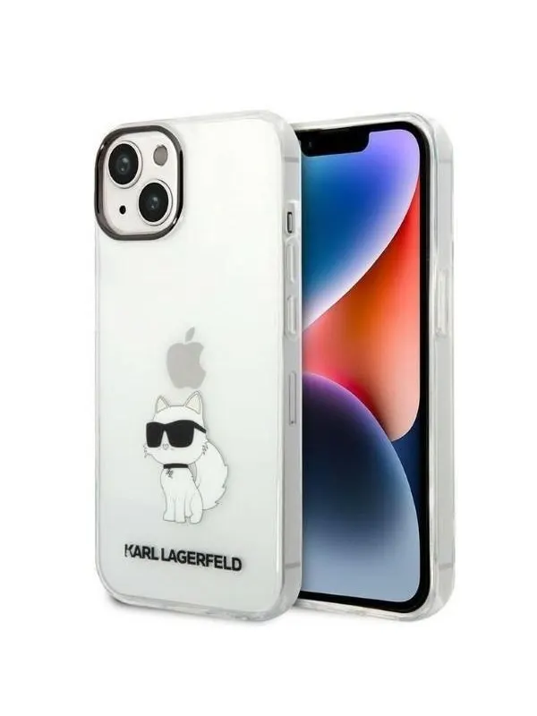 Karl Lagerfeld Ikonik Choupette case for iPhone 14 Plus - transparent