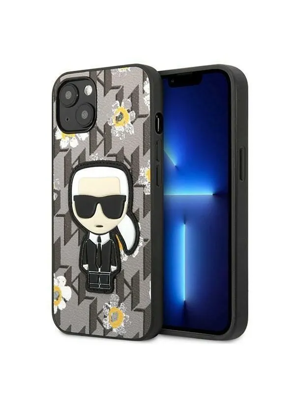 Karl Lagerfeld KLHCP13MPMNFIK1 iPhone 13 6.1" grey/grey Flower Ikonik Karl