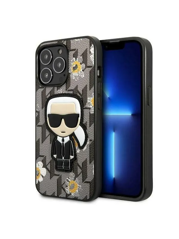Karl Lagerfeld Flower Ikonik Karl case for iPhone 13 Pro / iPhone 13 - gray