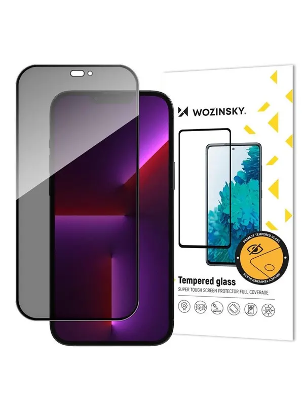 Wozinsky Integritetsglas med Anti Spy-filter för iPhone 15 Pro Max Privacy Glass - svart