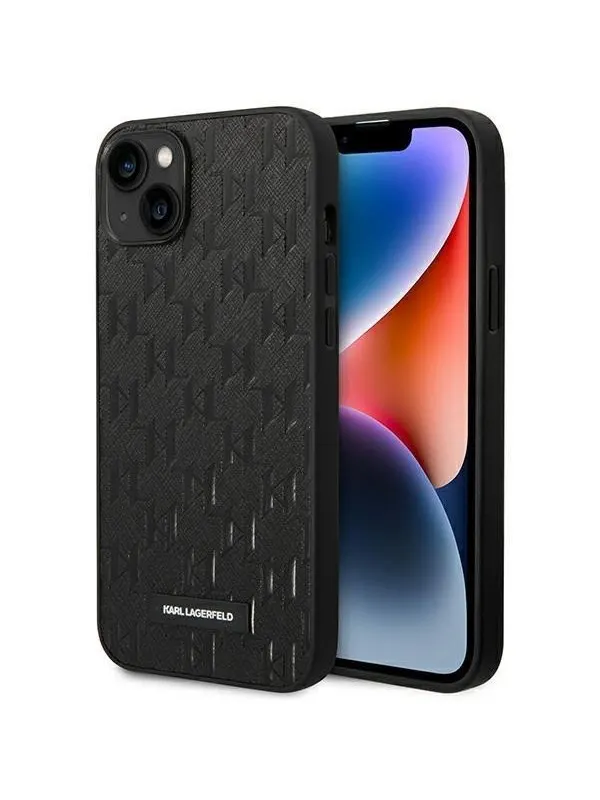 Karl Lagerfeld KLHCP14MSAKLHPK iPhone 14 Plus 6.7 "hardcase black / black Saffiano Mono Metal Logo