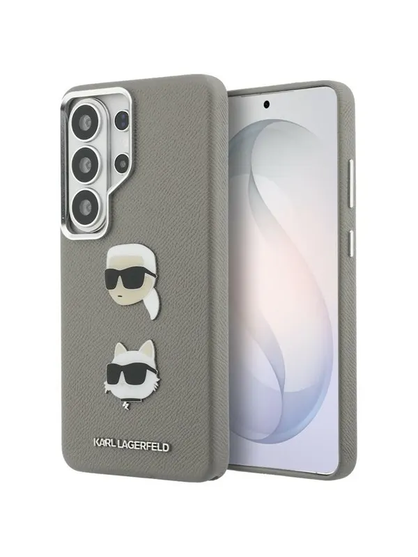 Karl Lagerfeld Saffiano Double Heads Metal case for Samsung Galaxy S26 Ultra - silver