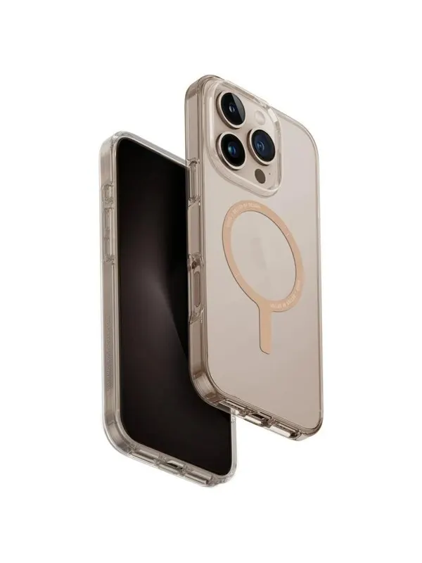 UNIQ Clario Magclick Charging Case for iPhone 16 Pro - Clear Gold