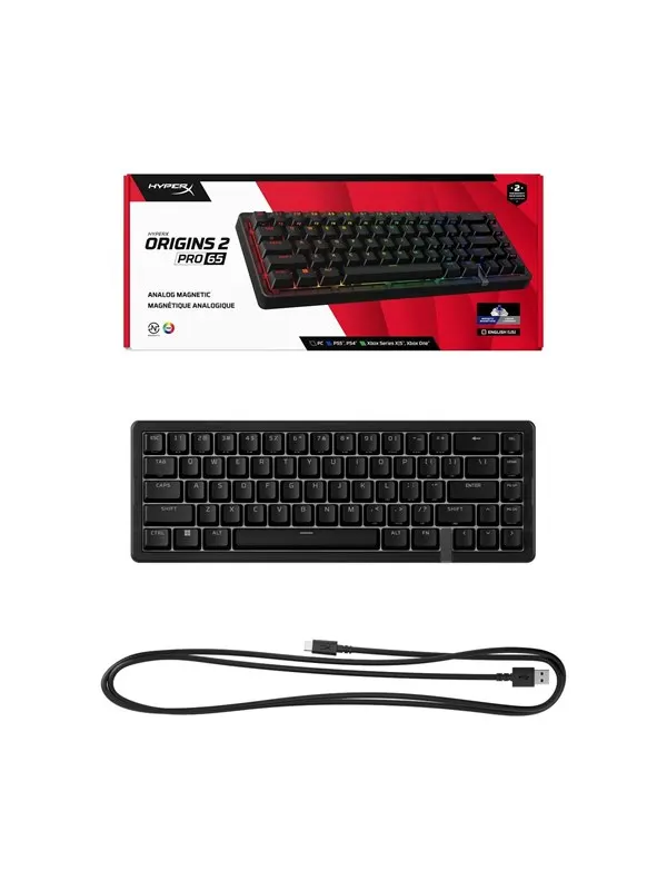 HyperX Origins 2 Pro 65 Gaming Keyboard - US QWERT - Svart