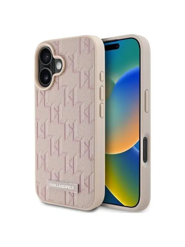 Karl Lagerfeld Hot Stamp Magsafe iPhone 16 Case - Pink