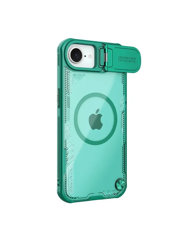 Nillkin Iceblade Prop Magnetic Case with Camera Cover and Stand for iPhone 16e / 17e - Green