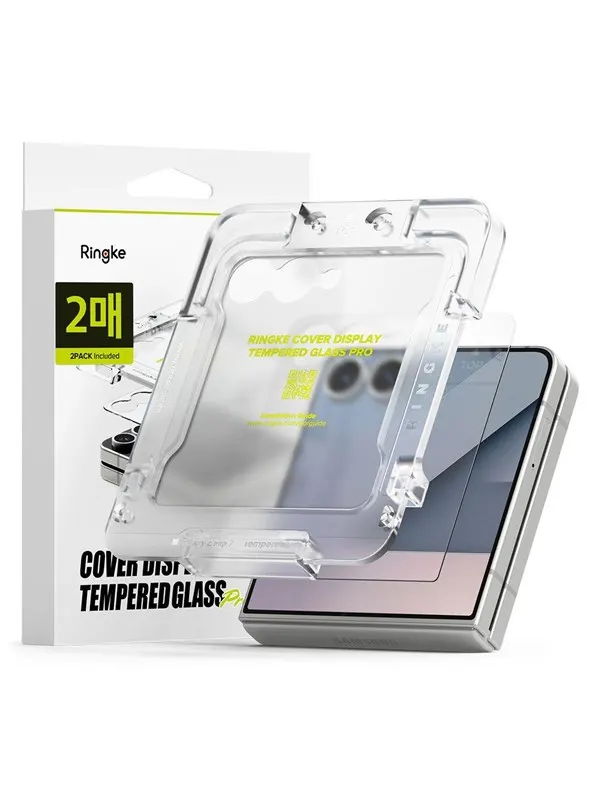 Ringke Cover Display Easy Slide 2-pack Tempered Glass for Samsung Galaxy Z Flip 7 - Clear