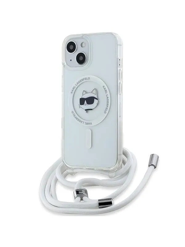 Karl Lagerfeld IML Choupette Head & Cord MagSafe case for iPhone 14 / 13 / 15 - transparent