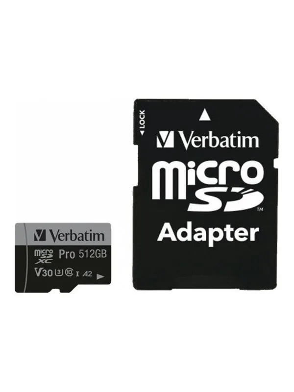 Verbatim Pro U3 microSD/SD - 100MB/s - 512GB
